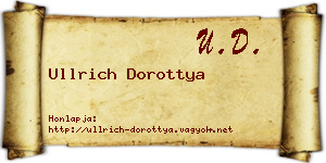 Ullrich Dorottya névjegykártya